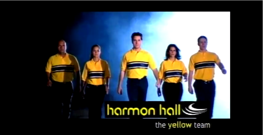The yellow team at the bar